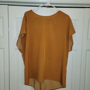 SHEIN Plus Cut Out Twist Back Hanky Hem Polka Dot Top